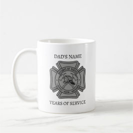 Custom Firefighter Name Years of Service Gift Kaffeetasse