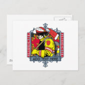 Custom Firefighter Postkarte (Vorne/Hinten)