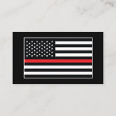 Custom Firefighter Red Line Logo Fire Department Visitenkarte (Rückseite)