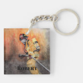 Custom Firefighter Schlüsselanhänger Fireman My He (Rückseite)