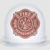 Custom Firefighter Snow Globe with Department Logo Schneekugeln (Vorderseite)