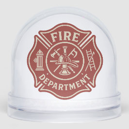 Custom Firefighter Snow Globe with Department Logo Schneekugeln