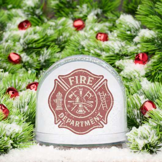Custom Firefighter Snow Globe with Department Logo Schneekugeln (Weihnachten)