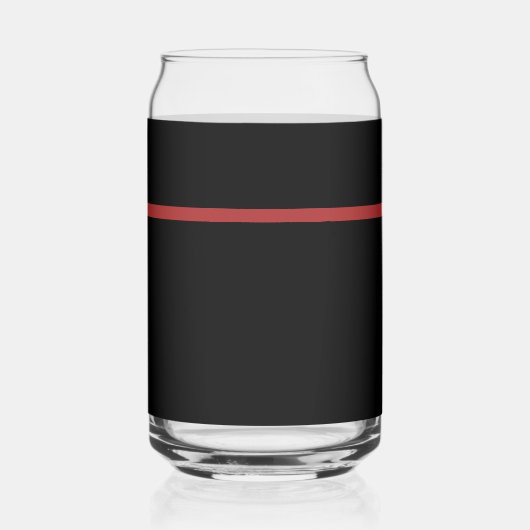 Custom Firefighter Thin Red Line Fire Department Dosenglas (Rückseite)