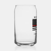 Custom Firefighter Thin Red Line Fire Department Dosenglas (Rechts)