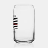 Custom Firefighter Thin Red Line Fire Department Dosenglas (Links)