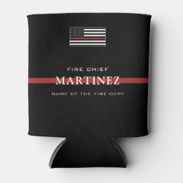Custom Firefighter Thin Red Line Fire Department Dosenkühler