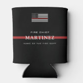 Custom Firefighter Thin Red Line Fire Department Dosenkühler (Rückseite)