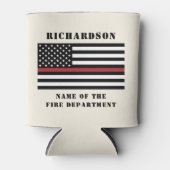 Custom Firefighter Thin Red Line Fire Department Dosenkühler (Vorderseite)