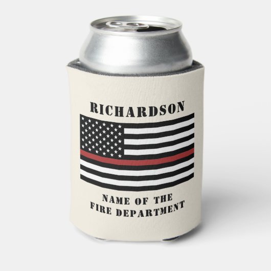 Custom Firefighter Thin Red Line Fire Department Dosenkühler (Kanne Rückseite)