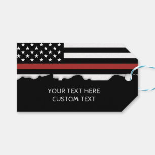 Custom Firefighter Thin Red Line Fire Department Geschenkanhänger