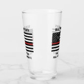Custom Firefighter Thin Red Line Fire Department Glas (Links)