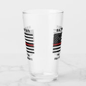 Custom Firefighter Thin Red Line Fire Department Glas (Rechts)