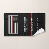 Custom Firefighter Thin Red Line Fire Department Handtuch (Handtuch)