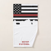 Custom Firefighter Thin Red Line Fire Department Handtuch (Handtuch)