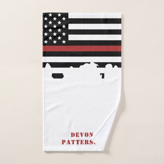 Custom Firefighter Thin Red Line Fire Department Handtuch (Handtuch)