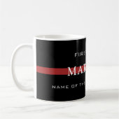 Custom Firefighter Thin Red Line Fire Department Kaffeetasse (Links)