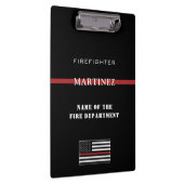 Custom Firefighter Thin Red Line Fire Department Klemmbrett (Rechts)