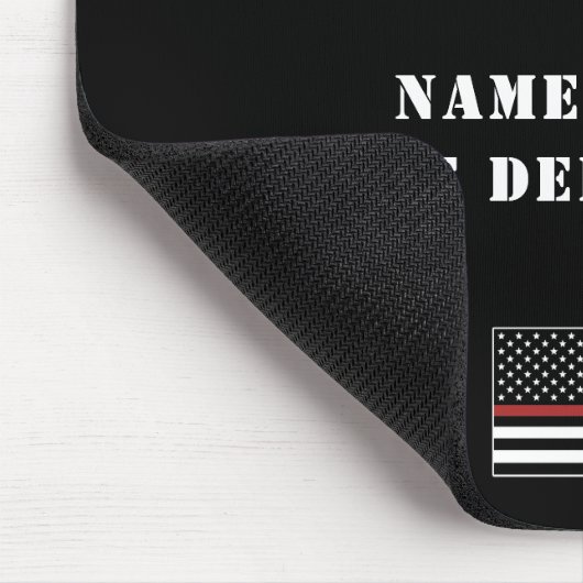 Custom Firefighter Thin Red Line Fire Department Mousepad (Ecke)