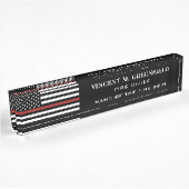 Custom Firefighter Thin Red Line Fire Department Namensplakette