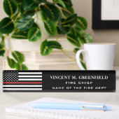 Custom Firefighter Thin Red Line Fire Department Namensplakette