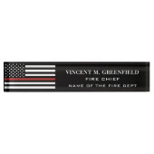 Custom Firefighter Thin Red Line Fire Department Namensplakette (Vorderseite)