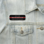 Custom Firefighter Thin Red Line Fire Department Namensschild (Beispiel)