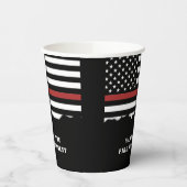 Custom Firefighter Thin Red Line Fire Department Pappbecher (Links)