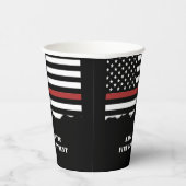 Custom Firefighter Thin Red Line Fire Department Pappbecher (Rechts)
