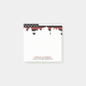 Custom Firefighter Thin Red Line Fire Department Post-it Klebezettel (Vorderseite)