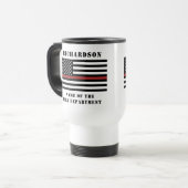 Custom Firefighter Thin Red Line Fire Department Reisebecher (Vorderseite Links)