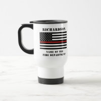 Custom Firefighter Thin Red Line Fire Department