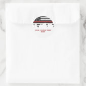 Custom Firefighter Thin Red Line Fire Department Runder Aufkleber (Tasche)