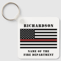 Custom Firefighter Thin Red Line Fire Department