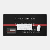 Custom Firefighter Thin Red Line Fire Department Schreibtischunterlage (Tastatur & Maus)