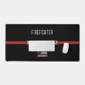 Custom Firefighter Thin Red Line Fire Department Schreibtischunterlage (Tastatur & Maus)