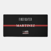 Custom Firefighter Thin Red Line Fire Department Schreibtischunterlage (Vorderseite)