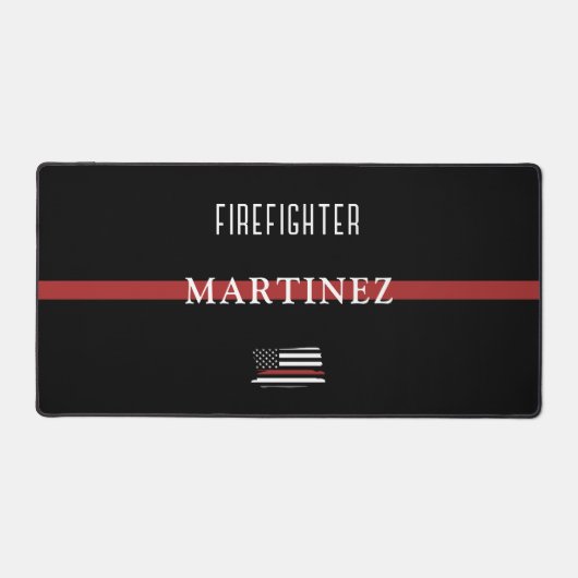 Custom Firefighter Thin Red Line Fire Department Schreibtischunterlage (Vorderseite)