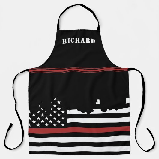 Custom Firefighter Thin Red Line Fire Department Schürze (Vorderseite)