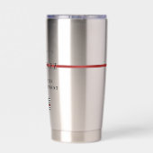 Custom Firefighter Thin Red Line Fire Department Thermobecher (Rückseite)