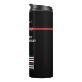 Custom Firefighter Thin Red Line Fire Department Thermosbecher (Nach rechts gedreht)