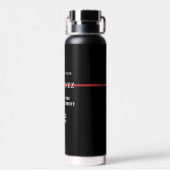 Custom Firefighter Thin Red Line Fire Department Trinkflasche (Rückseite)