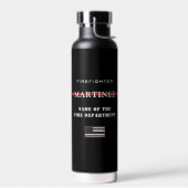 Custom Firefighter Thin Red Line Fire Department Trinkflasche (Links)