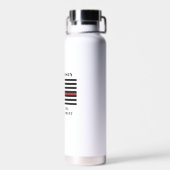 Custom Firefighter Thin Red Line Fire Department Trinkflasche (Rückseite)