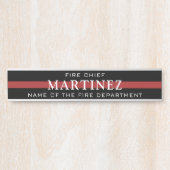 Custom Firefighter Thin Red Line Fire Department Türschild (Vorderseite )