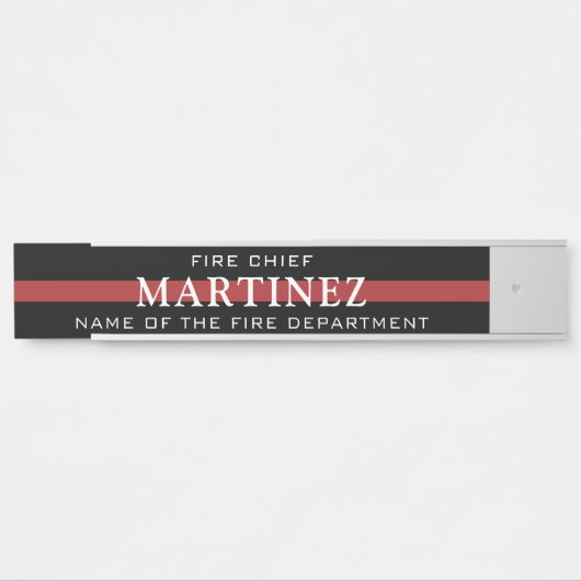 Custom Firefighter Thin Red Line Fire Department Türschild (Vorderseite )