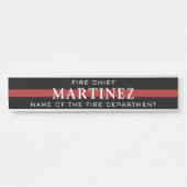 Custom Firefighter Thin Red Line Fire Department Türschild (Vorderseite )