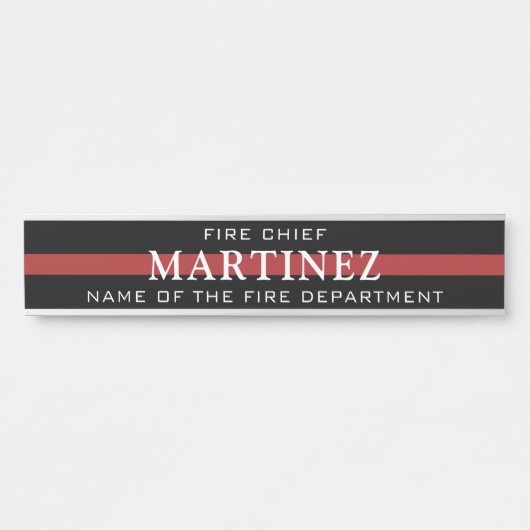 Custom Firefighter Thin Red Line Fire Department Türschild (Vorderseite )