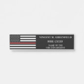 Custom Firefighter Thin Red Line Fire Department Türschild (Vorderseite )