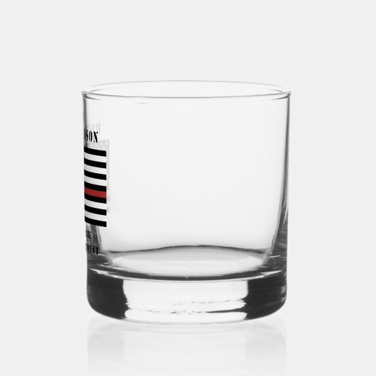 Custom Firefighter Thin Red Line Fire Department Whiskyglas (Links)